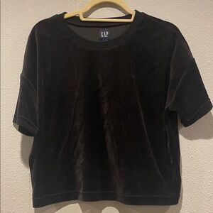 GAP Women's Short Sleeve Black Velvet Tee